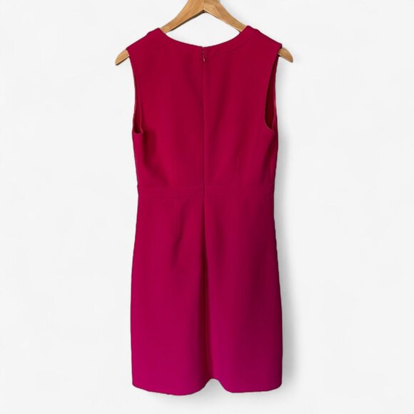 Diane Von Furstenberg Fleur Split Neck Sheath Mini Dress Size 4 - Picture 4 of 11